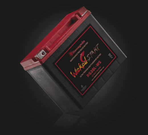 Renegade Wicked Start RG20L-WS battery designed for powersports vehicles